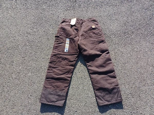 Vintage Neu mit Etikett Carhartt Herrenhose 38 x 30 Doppelknie B194 DKB gesteppt gefüttert, seitlicher Reißverschluss - Bild 1 von 13