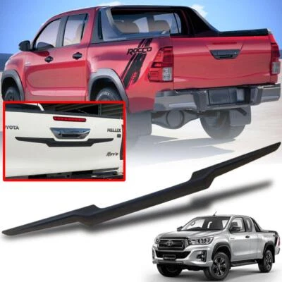 Rear Tailgate Cover Matte Black Trim For Toyota Hilux Revo Pickup Ute 2015-2022 - Image 1 of 4