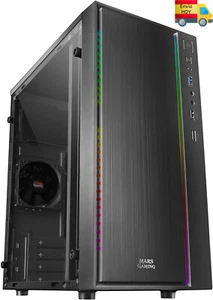 CAJA TORRE GAMING PC ORDENADOR MICRO ATX USB 3.0 LED RGB SIN FUENTE ENVIO HOY - Imagen 1 de 3