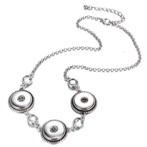 Snap Jewelry Ginger Charm 20 in. Necklace Fits 3 Custom 18MM 20MM Snap Buttons - Picture 1 of 6