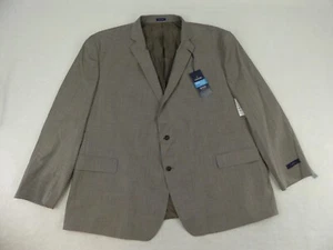Stafford Suit Jacket Mens 60 Big Long Brown Texture Coolmax Ecomade Wool Blend - Picture 1 of 21