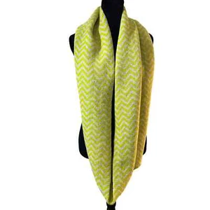 J. Bufanda para mujer Crew Chevron Infinity mezcla de lana verde lima O/S - Imagen 1 de 7