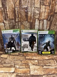 Microsoft Xbox 360 Halo 4, Destiny, Battlefield Bad Company 2 Video KO Free🚢 - Picture 1 of 12