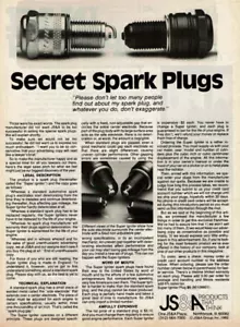 1982 Vintage Print Ad JS&A Secret Spark Plugs Super Ignitor Products That Think - Picture 1 of 2
