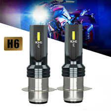 2x Motorcycle Parts Lights 6000K White LED Headlight Bulb Lamp H6 H6M Accessory