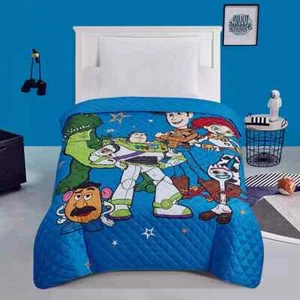 Toy Story Woody Jessy Buzz Twin Size gesteppte Tagesdecke 55 x 75 cm - Bild 1 von 3