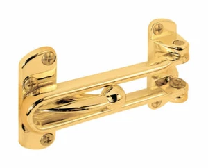 Prime-Line 2-1/2 in. H X 3-7/8 in. L Brass-Plated Metal Door Guard - Picture 1 of 3