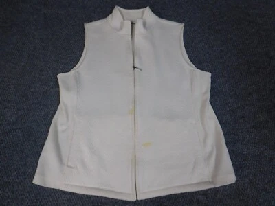 Croft & Barrow Womens Vest Large Beige Full Zip - Image 1 of 4