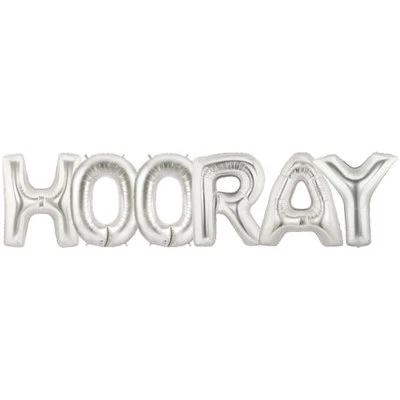 16" 40" Letter Balloons Number Balloon HOORAY Graduation Celebration Decoration - Image 1 of 2