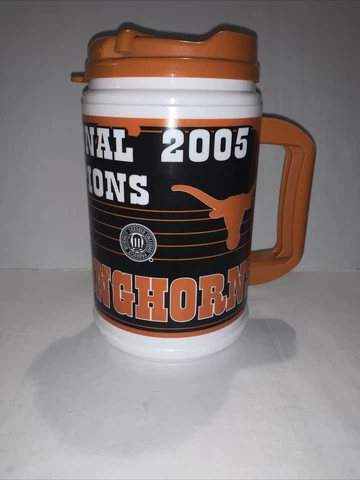 Whirley Texas Longhorns UT 2005 National Champs Travel Mug Cup 24oz Cover