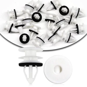 10pcs D120 White Plastic Car Clip Nylon Bumper Fender Rivet 19mm - Picture 1 of 7