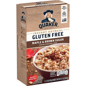 Quaker Instant Oatmeal Gluten Free Maple & Brown Sugar Pack of 8 - Picture 1 of 12