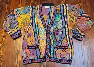 Cardigan maglione Coogi Australia etichetta taglia M vestibilità possibile grande vedi misure - Foto 1 di 7