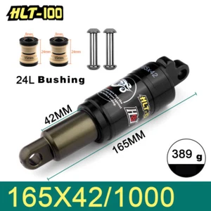 HLT100 Mountain Bike Air Shock Suspension Enhanced 165mm X42mm/1000LBS - Picture 1 of 2