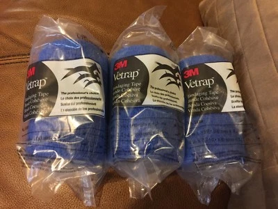 3M Vetrap Bandaging Tape, blue, 4" x 5 yd 1410B (Qty of 3) - Image 1 of 2