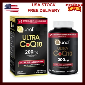 Qunol Coq10 200Mg Softgels, Ultra Coq10 - Ultra High Absorption Coenzyme Q10 Sup - Picture 1 of 24