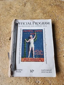 Lote de 16 aperturas del programa oficial de los Juegos Olímpicos de Verano de California de Los Ángeles 1932 - Imagen 1 de 10