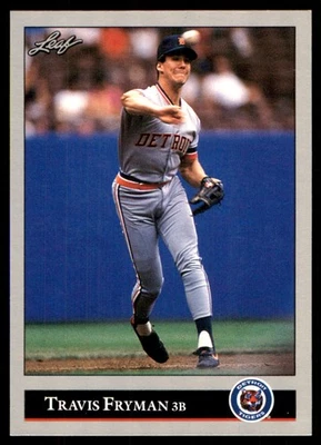 Travis Fryman 1992 Leaf #304 底特律老虎队 美国职棒大联盟 阅读 免运费 亲笔签名 Den — 第 1/2 张图片
