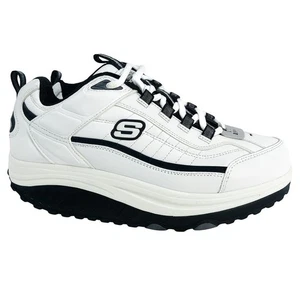 Skechers Shape-Ups SN50875 White Black Mens Size 11 WWNV New w/ Flaws - Foto 1 di 9
