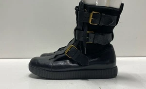 Botas para mujer Marc Jacobs de cuero negro de moda con hebilla plana talla 7,5 - Imagen 1 de 7