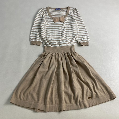 Abito Burberry blu etichetta maglia bordo nastro