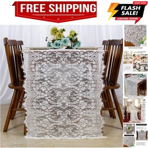 Lace-Tischläufer 30x120 Zoll Weiß Spitze Tischdecke Läufer Vintage Spitze Tisch... - Bild 1 von 7