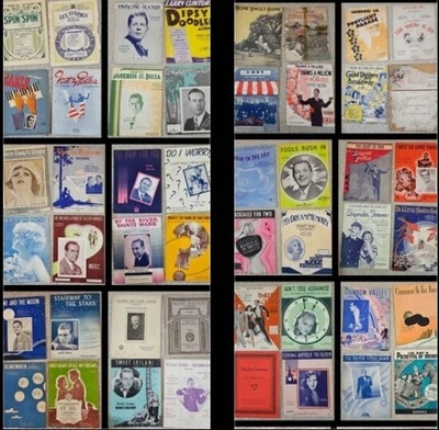 Lot of 48 1800s to Early 1900s Sheet Music Paper Piano, Bing Crosby, Big Band - Image 1 of 4