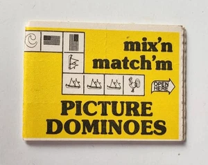 1984 Vintage Premium Cracker Jack Prize Complete Set of Dominos Toy Book #1 - Bild 1 von 2