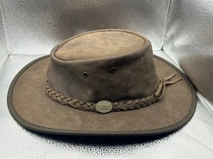 Barmah Hat Cowboy Foldaway Bronco Large Brown Suede Western Australian Mens - Picture 1 of 6