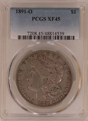 1891 O Morgan Silver Dollar PCGS XF-45 - Image 1 of 4