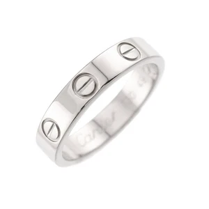 Cartier Mini Love Ring 18K White Gold 750 size49 4.5-4.75(US) 90286555 - Picture 1 of 8