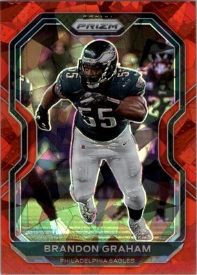 2020 Panini Prizm Prizms Red Ice #175 Brandon Graham - FB - Image 1 of 2