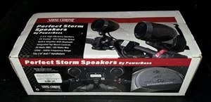 PowerBass Show Chrome Perfect Storm Speakers 13-109 For Motorcycles - Brand New - Picture 1 of 3