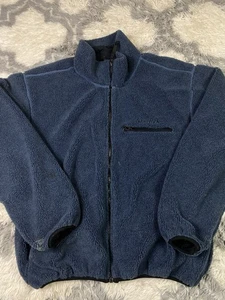 Vintage Marmot Jacke Herren XL Blau Hochflor Sherpa Fleece Full Zip Made in USA - Bild 1 von 12