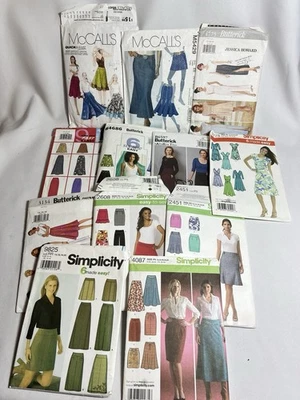 Lot Sewing Patterns 12,14,18,18,20 Complete & Uncut Mixed Simplicity Butterick - Image 1 of 4
