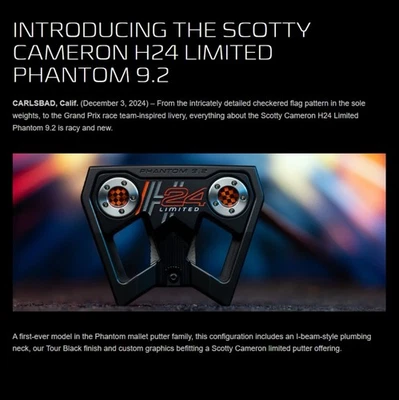 Паттер Scotty Cameron H24 Phantom 9.2 Holiday 2024 ограниченного выпуска - Изображение 1 из 4