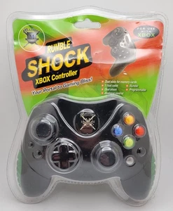 Maximo Gaming Concepts Rumble Shock Wired Original Xbox Controller Black & Green - Picture 1 of 7