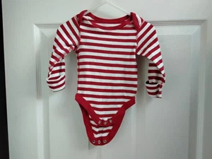 Marks And Spencer Baby Girls Allinone Long Sleeved Top Aged 3-6mths Red 🟣 - Picture 1 of 2
