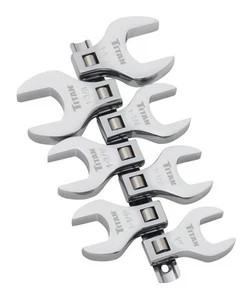 Titan 17671 7-Piece 1/2-Inch Drive SAE Jumbo Crowfoot Wrench Set - Picture 1 of 7