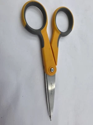 FISKARS Softgrip SCISSORS Orange 5" CRAFT Paper Fabric Right Hand - Image 1 of 4