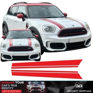 Bonnet Stripes Air Release Vinyl Exact Fit Mini F60 Countryman Cooper S JCW All4 - Picture 1 of 6
