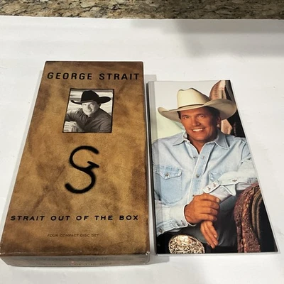 GEORGE STRAIT VINTAGE “STRAIGHT OUT OF THE BOX“ 4 CDs BOX SET / BOOKLET  MUST  C - Image 1 of 4