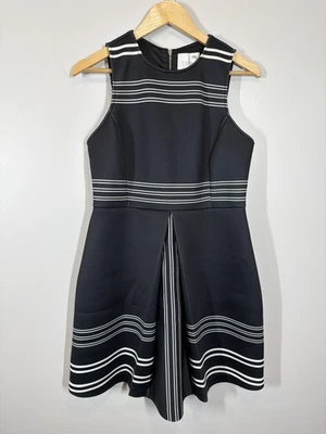 Erin Erin Fetherston Black Striped Sleeveless Dress Size 8 Foto 1 de 4