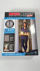 Magic Mesh Deluxe Magnetic Screen Door 39x83 Black MM011124 NEW - Picture 1 of 4