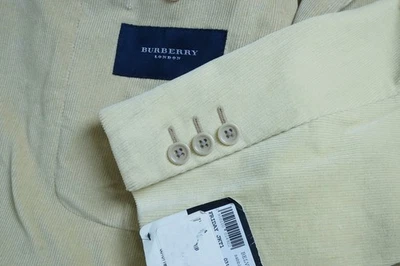 Burberry London Yellow Beige Corduroy Cotton Blend Sport Coat Jacket 46R NEW - Image 1 of 4