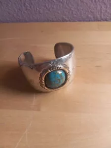 !!!Rare!!! Vintage Handmade Royston Turquoise Sterling Bracelet FREE SHIPPING - Imagen 1 de 17