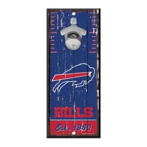 Buffalo Bills Sign Wood 5x11 Bottle Opener - Picture 1 of 1