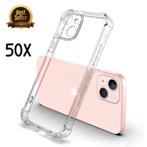 Clear Shockproof Case For iPhone 14 13 12 11 Pro Max X Xs XR 7 8 6 Plus SE LOT - Picture 1 of 16