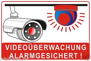 Placa adhesiva videovigilancia a prueba de alarma señal video cámara Vi15 - Imagen 1 de 1