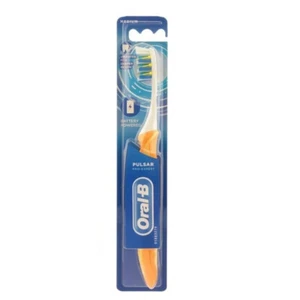 Oral B Pulsar Medium Manual Toothbrush With Battery New Colour Orange - Picture 1 of 1